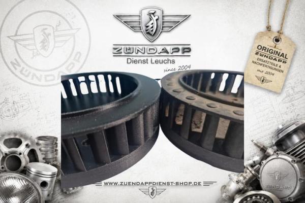 Zündapp Lüfterrad / Gebläserad Nachbau – 266-07.603 – inkl. Befestigungsmaterial
